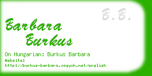 barbara burkus business card